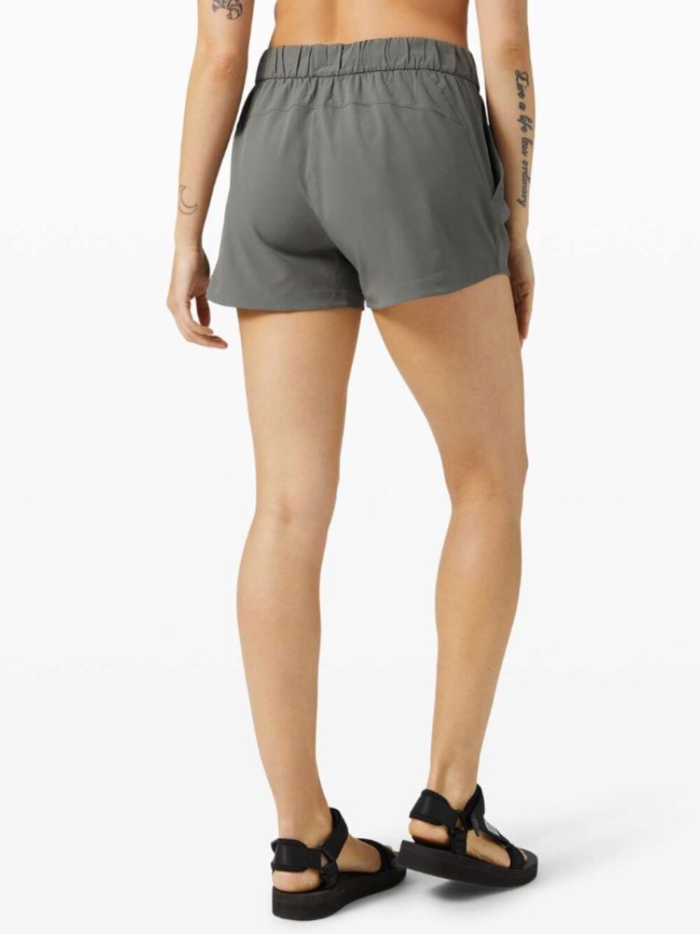 Lululemon Stroll at Sundown Short 3" | Grey Sage | Size 10 - Picture 3 of 6